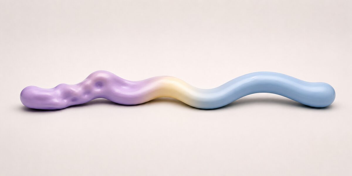 Pastel ribbon shows filament moisture control, how to store 3D printing filament, and wet filament signs through a smooth shift.