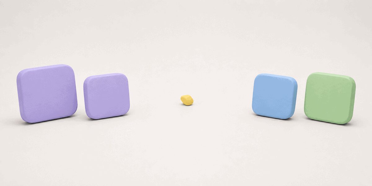 Pastel groups isolate one stray fragment to show a plastic shredder cleanout, helping prevent plastic contamination with a shredder cleaning checklist.